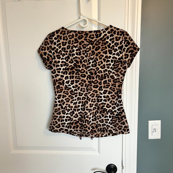 Ann Taylor Factory Leopard Print Top Size S - Picture 4 of 4